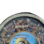 Reliekhouder - Metaal, Glas, Papier - 1850-1900 - Madonna