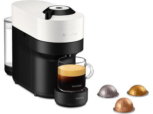 Krups Nespresso Vertuo Pop (xn920110) Wit, Elektronische apparatuur, Koffiezetapparaten, Koffiepads en cups, Nieuw, Afneembaar waterreservoir