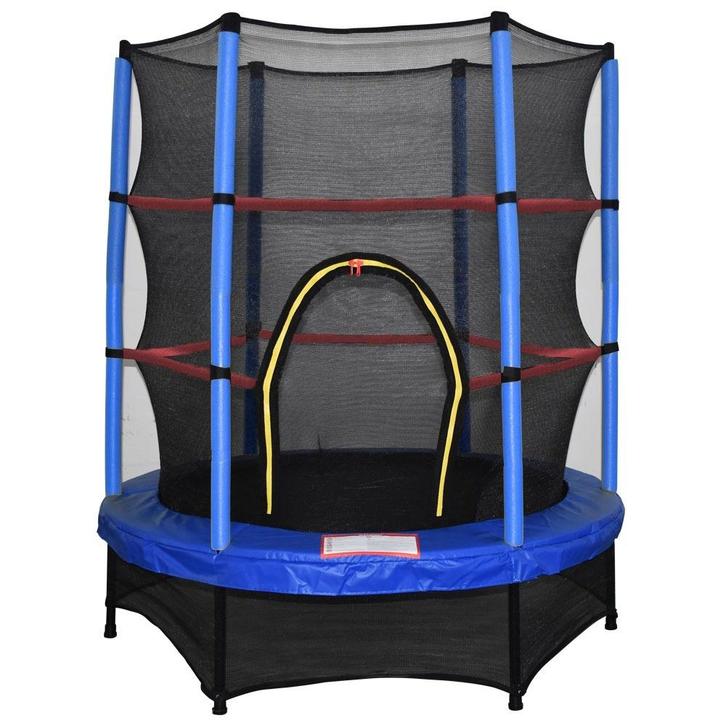 Hoogwaardige trampoline met GS-zegel - Blauw - 140 cm, Kinderen en Baby's, Speelgoed | Buiten | Trampolines, Nieuw, Ophalen of Verzenden