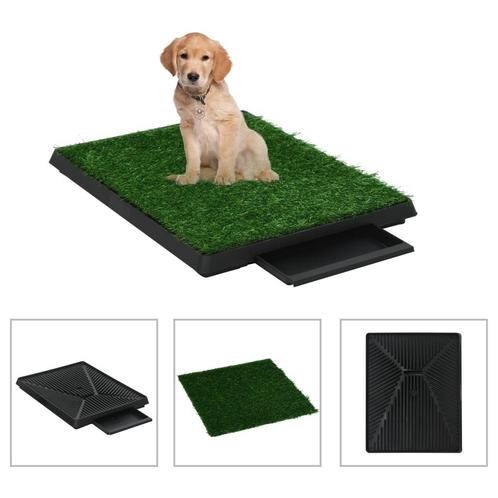vidaXL Huisdierentoiletten 2 st met bak en kunstgras 63x50x7, Dieren en Toebehoren, Overige Dieren-accessoires, Nieuw, Verzenden