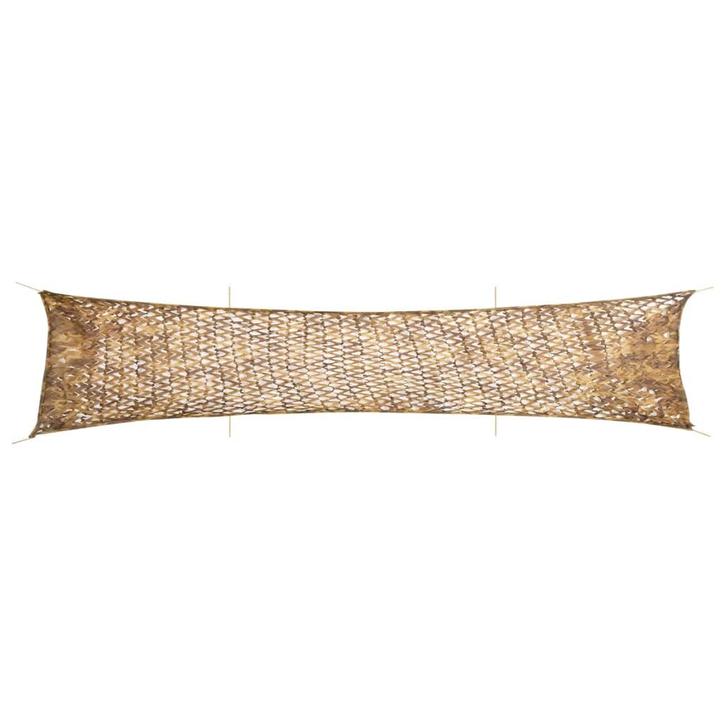 vidaXL Camouflagenet met opbergzak 706x140 cm zandkleurig, Sport en Fitness, Schietsport-accessoires, Nieuw, Verzenden