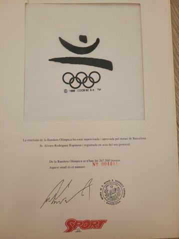 Bandera Olímpica. Juegos Olímpicos Barcelona 1992. -