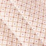 Gobelin stof - Landelijk chique – Beige met gouden ruiten -