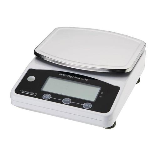 Weegschaal RVS digitaal | Cap. 3 kg | Incl. adapter |, Zakelijke goederen, Horeca | Keukenapparatuur, Nieuw in verpakking, Verzenden