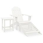 vidaXL Chaise de jardin Adirondack avec pouf et table, Verzenden, Neuf