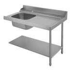Aanvoertafel links met onderschap + achteropstand | 1200mm, Zakelijke goederen, Verzenden, Nieuw in verpakking