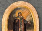 Icoon - Heilige bisschop (Mitrophan?) - Hout