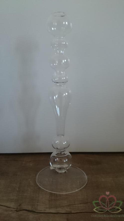 Glas Vaas Kandelaar 30 cm. Glas Vaas Kandelaar 30 cm., Hobby en Vrije tijd, Knutselen, Nieuw