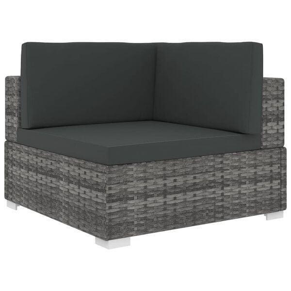 Rattan Hoekbank Grijs - 42% Korting - Retour Deal - Buite..., Huis en Inrichting, Zetels | Zetels, Minder dan 150 cm, Minder dan 75 cm