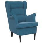 Blauwe Fluwelen Fauteuil | Tweede Kansje | OP = OP, Verzenden