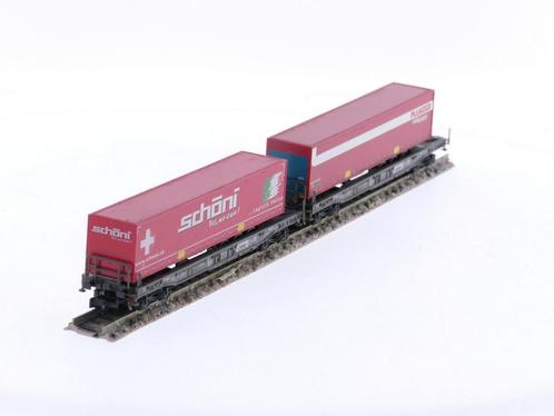 Schaal N Minitrix 18706 Set diepladers van de SBB #5308, Hobby en Vrije tijd, Modeltreinen | N-Spoor, Gelijkstroom, Overige typen