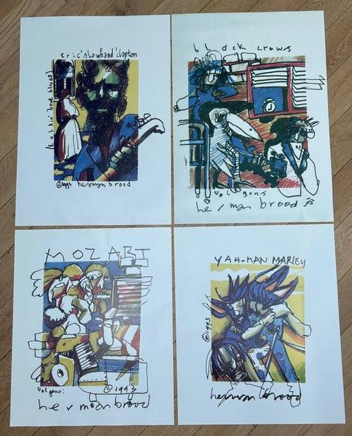 Herman Brood - Mozart - Jaren 1990, Antiek en Kunst, Kunst | Tekeningen en Fotografie