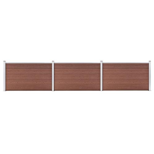 vidaXL Schutting 526x106 cm HKC bruin, Tuin en Terras, Tuinhekken en Hekwerk, Nieuw, Verzenden