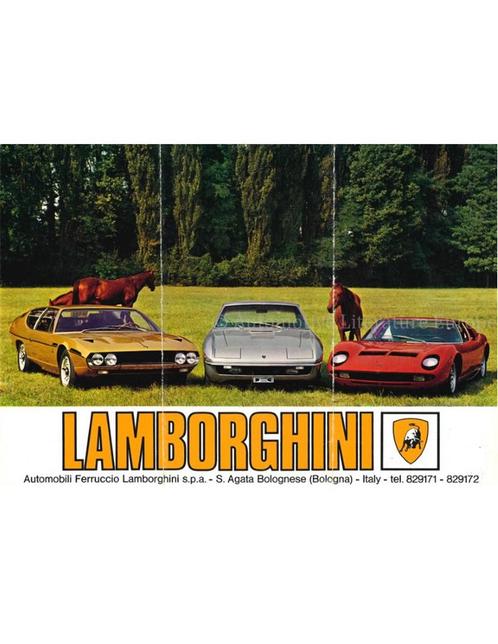 1968 LAMBORGHINI MIURA P400 | ISLERO | ESPADA S1 LEAFLET, Livres, Autos | Brochures & Magazines