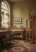 Renaissancestijl Mozaïek - 1850-1900 - Een pietre-dure, Antiek en Kunst