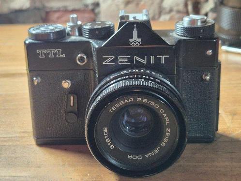 KMZ Krasnogorsk Zenit TTL Olympia 1980 + Carl Zeiss Jena DDR, Audio, Tv en Foto, Fotocamera's Analoog