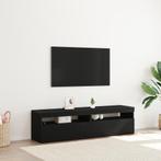 vidaXL TV Cabinets met LED Lights 2 stuks Zwart Eiken, Verzenden, Nieuw