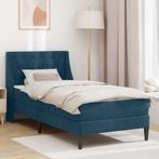 vidaXL Bedframe met matras met matras Blauw 90 x 190 cm, Maison & Meubles, Chambre à coucher | Matelas & Sommiers, Verzenden
