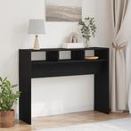 vidaXL Consoletafel Zwart Eiken 105x30x80 cm Geengineerd, Huis en Inrichting, Tafels | Bijzettafels, Verzenden, Nieuw