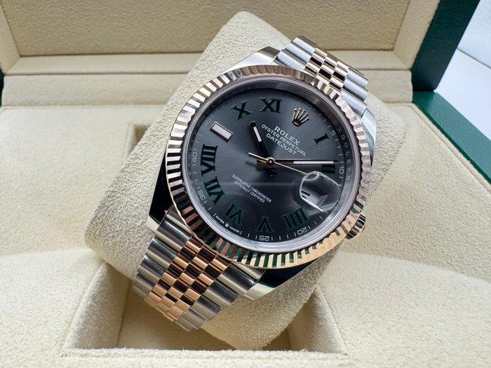 Rolex - Datejust 41 steel/rose gold Wimbledon - 126331 -, Handtassen en Accessoires, Horloges | Heren