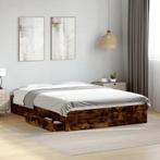 vidaXL Bedframe met lades bewerkt hout gerookt eikenkleurig, Huis en Inrichting, Slaapkamer | Bedden, Verzenden, Nieuw