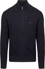 Tommy Hilfiger Vest Zip Cable Navy maat Maat 52/54 (L) Heren, Kleding | Heren, Maat 52/54 (L), Tommy Hilfiger, Nieuw, Verzenden
