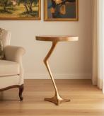 Salontafel - Hout, Glas, Messing