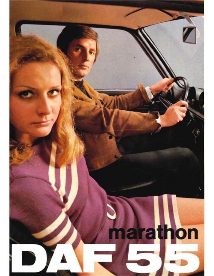 1971 DAF 55 MARATHON BROCHURE NEDERLANDS, Boeken, Auto's | Folders en Tijdschriften, Ophalen of Verzenden