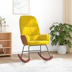 vidaXL Schommelstoel fluweel geel, Huis en Inrichting, Stoelen, Verzenden, Nieuw