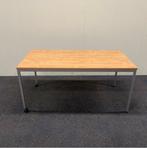 Kantinetafel / schooltafel, verrijdbaar, 160x80 cm, beuken, Gebruikt, Bureau