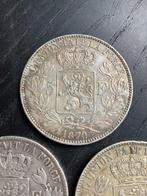 België. Leopold II. 5 Francs 1870, 3 stuks (Zonder