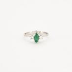 Ring Witgoud Smaragd - Diamant