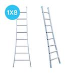 Eurostairs Ladder enkel uitgebogen 1x8