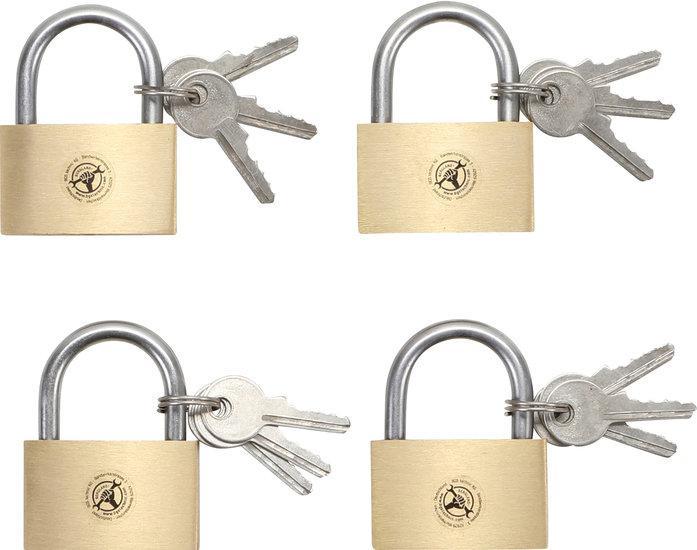 4-delige hangslot Set, Auto diversen, Aanhangers en Bagagewagens, Verzenden