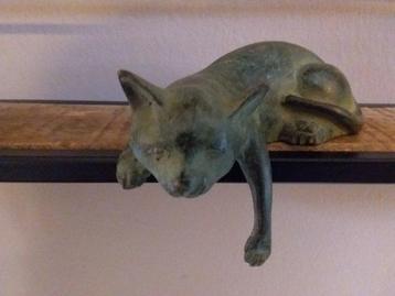 Sculpture, Cat resting - 15 cm - Bronze