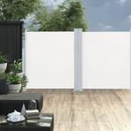 vidaXL Tuinscherm uittrekbaar dubbel 170x600 cm crème, Tuin en Terras, Parasols, Verzenden, Nieuw