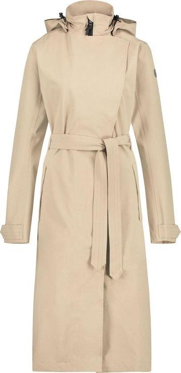 Trench Coat Long Regenjas Urban Outdoor Dames - Beige - XL beschikbaar voor biedingen