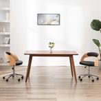 vidaXL Eetkamerstoelen draaibaar 2 st gebogen hout en, Huis en Inrichting, Stoelen, Verzenden, Nieuw