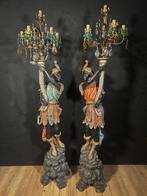 Candelabra vloerlamp - Polychroom hout