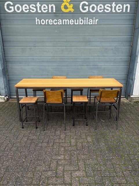 Gebruikte Half Hoge Barset - T1619- Vintage/Café, Huis en Inrichting, Tafels | Eettafels, Ophalen