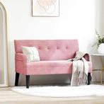 vidaXL Chesterfield Bank Roze 112 x 65,5 x 75 cm Fluweel, Huis en Inrichting, Verzenden, Nieuw