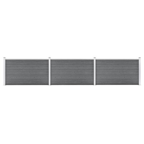 vidaXL Schutting 526x106 cm HKC grijs, Tuin en Terras, Tuinhekken en Hekwerk, Nieuw, Verzenden