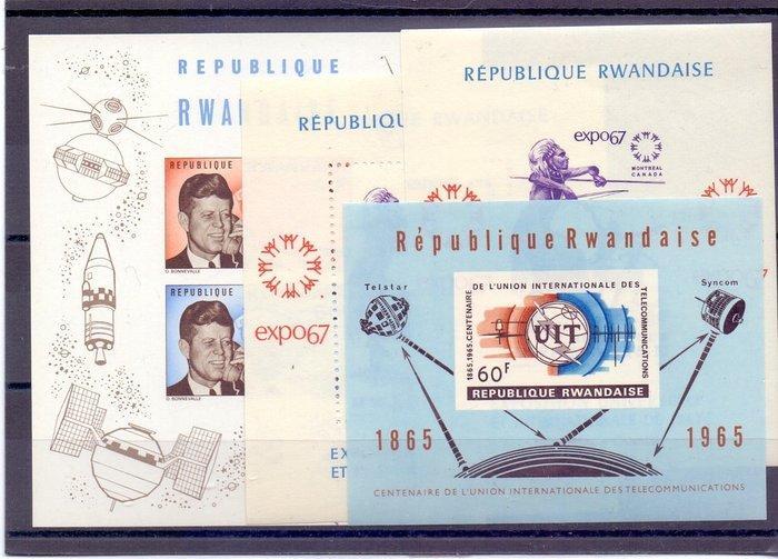 Rwanda 1965/1983 - Verzameling met ongetande blokken/reeksen, Postzegels en Munten, Postzegels | Europa | België