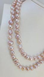 Zonder Minimumprijs - Halsketting 9x11mm Roze Edison Parels, Handtassen en Accessoires, Kettingen, Nieuw