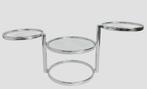 Leitmotiv - Salontafel - Double Swivel - Glas, Metal