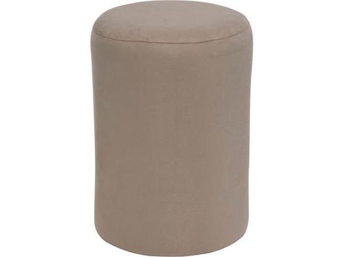 Veiling - Bella Home - Poef Creme - Velvet, Huis en Inrichting, Zetels | Voetbanken en poefs