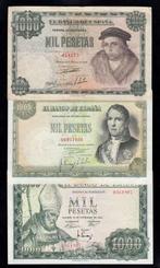 Spanje. - 3 x 1000 Pesetas - Various Dates, Timbres & Monnaies, Monnaies | Pays-Bas