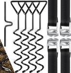 KESSER® 4x grondanker - Inc. Spanbanden - 40cm - RVS - Zwart, Tuin en Terras, Verzenden, Nieuw