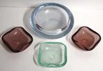 Leerdam - A.D. Copier - Plateau - Verre - 4 petits bols,