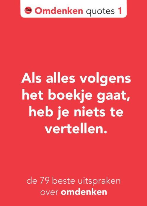 De 79 beste uitspraken over omdenken / Omdenken quotes / 1, Boeken, Overige Boeken, Zo goed als nieuw, Verzenden